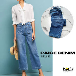 Paige Nellie High-Rise Cropped Wide-Leg Jeans